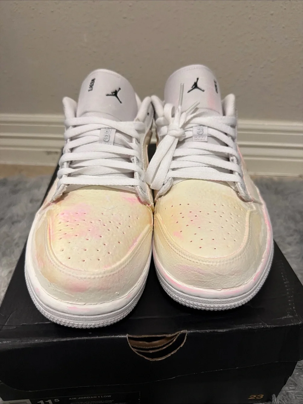 jordan 1 low white to red jumpman la exclusive Size 11.5